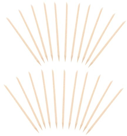 NULYLU 100pezzi Bastoncini per Unghie in Legno Spingi Cuticole per Unghie Attrezzi Manicure Strumenti per Cuticole Bastoncini Multiuso per Manicure e Pedicure