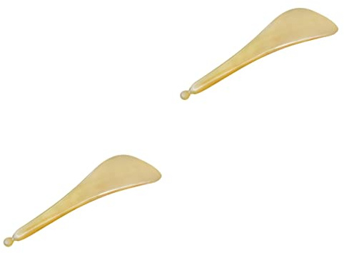 SAFIGLE 2 Stck. Horn-Massagegerät sabberlack fleab eye care products eye massage Naturprodukt Augenpflegeprodukt Stöcke Augenmassagestab Büffel Auge Gesicht