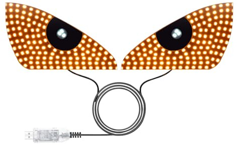 SVCEQZE Éclairage Eyes pour Voiture | Yeux LED Portables pour Automobile | Écran Flexible Programmable pour Camion & Automobile – Éclairage Personnalisé avec Effets Innovants