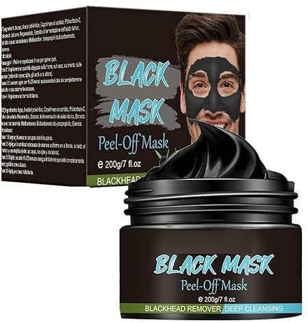 Maschera Punti Neri Rimozione, Peel Off Maschera, Black Mask Da Uomo, Mascheras Per La Rimozione Dei Punti Neri, Blackhead Remover Black Mask, Pulizia Profonda, Pulizia Dei Pori, 200g