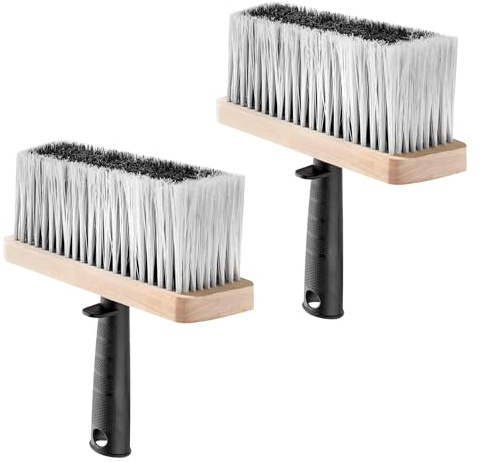 YOYEAH 2 Cepillos para Techo y Pasta 150x70mm - para Empapelar y Pintura - Cuerpo Madera, Mango Plástico - Multiusos para Limpieza