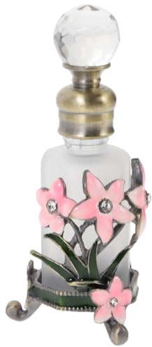 Cabilock Botella de Perfume Vacía Vintage Vidrio Triangular para Aceites Esenciales y Perfumes Recargables Oriente para Viajes y Almacenaje Elegante