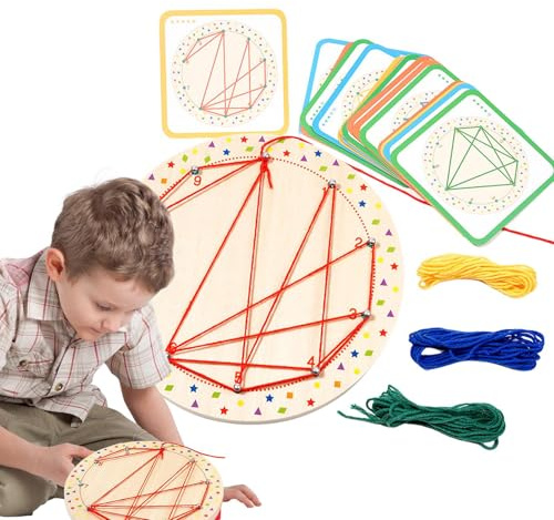 Générique Planchette de Jeu Mathématique en Bois,Jouet d'apprentissage Mathématique par Les - Plateau avec 20 Cartes Et 4 Bandes,pour Salle de Classe, École, Divertissement et Motricité