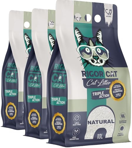 Ultra Clumping Cat Litter - Strong Odour Control, Natural scent, 30L, High Absorption, Low Dust, Ideal for Multiple Cat Households