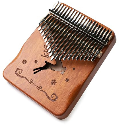 Traditionelles Kalimbas Daumenklavier aus Holz mit 21 präzisen, gestimmten Tasten, Harmonien, geeignet für Musikliebhaber, tragbares Daumenklavierinstrument