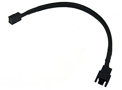 Phobya Adapter 3Pin (12V) auf 3Pin (7V) 20cm - Schwarz Kabel Lüfterkabel und Adapter
