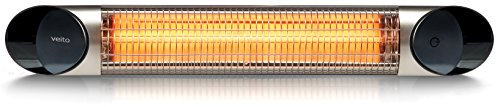 VEITO Blade Design Infrarot Heizstrahler, 2000 Watt, Fernbedienung, 4 Heizstufen Dimmer, Wintergarten, Terrassenstrahler, Infrarotstrahler Elektrisch