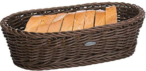 Saleen Mehrzweck-Korb, Gastrotauglich, Oval, 28 x 16 x 8 cm, Kunststofffaser, Dunkelbraun, 02010906101