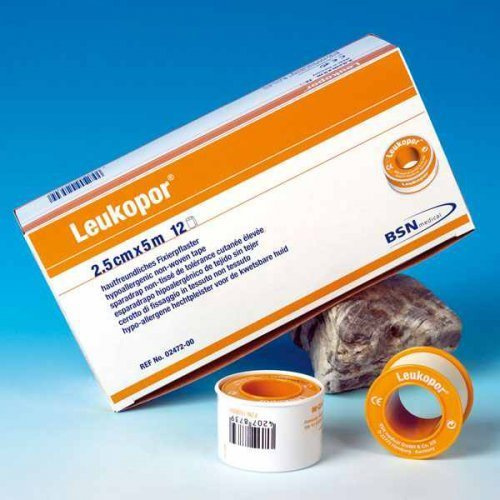 Rollenpflaster Leukopor BSN mit Schutzring 2,50 cm x 5 m rollenpflaster rollenpflaster selbsthaftend pflaster rolle fixierpflaster fixierpflaster sensitive
