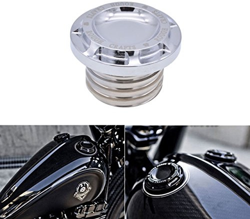 Katur schwarzer Motorrad-Tankdeckel aus CNC-Aluminium, von Rough Crafts, für Harley Sportster XL 1200, 883, 1996-2014