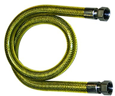 Tubo flessibile 2 metri per gas metano e gpl certificato acciaio inox ff 1/2 cucina