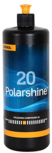 Mirka Politur Polarshine 20 1000 ml silikonfrei Mittelgrobe Politur | Professionelle silikonfreie Politur für Autolack Hochglanzpolitur zum Entfernen von Kratzern und Auspolieren