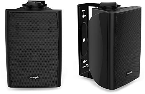 Audibax Elipse 6 Altavoces con Soporte Pared 6 2 Vías 50W RMS. Negras.Pareja