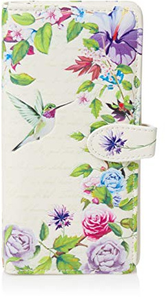 Shag Wear ® Portemonnaie Geldbörse Damen Geldbeutel Mädchen Bifold Mehrfarbig Portmonee Designs: (Kolibri/Hummingbird)