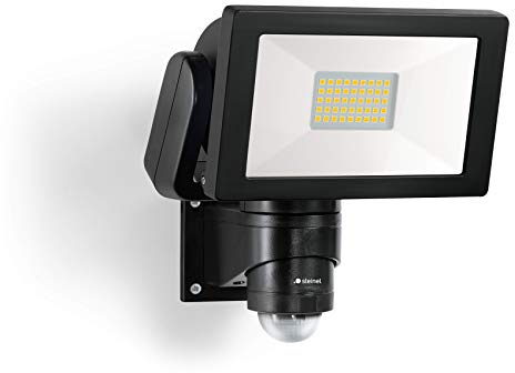 Steinel LED strålkastare LS 300 S svart, 29,5 W strålkastare 240° rörelsedetektor, 12 m räckvidd, 4000 K neutral vit
