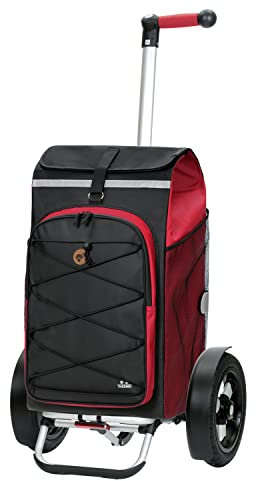 ANDERSEN Einkaufstrolley - Tura Shopper Fado 2.0 rot 74 L Einkaufsroller,Freizeit,Thermo,XXL, Aluminium, Griff ergonomisch, klappbar, 29 cm Luft-Rad
