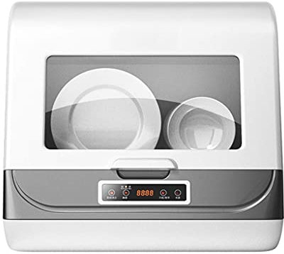 Mini Lavavajillas Lavavajillas Slimline Lavavajillas De Escritorio En El Hogar Secado Con Aire Caliente Lavavajillas Inteligente Lavadora Lavavajillas Portátil (Color : White, Size : 45 * 40