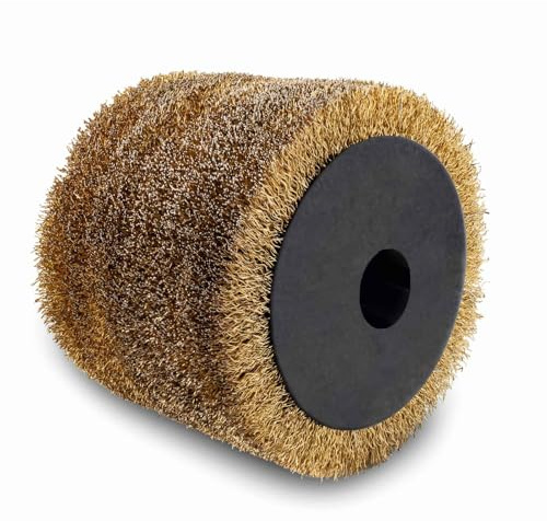 Scheppach Metalldrahtbürste für Satiniermaschine MRS1300 | 100mm Breite - 120mmØ | Walze für verschiedene Oberflächen & Materialien wie Holz, Stein & Metall | geeignet zum Schleifen & Abisolieren