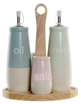 DKD Home Decor Set para aliñar, Azul, Estándar