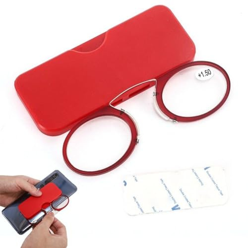 Lesebrillen Stecken Nez Armless Nase Pribing Slim Flat Leses Gläses Frauen Männer Mini Nasenbrille Mini Tragbarer Gehäuse