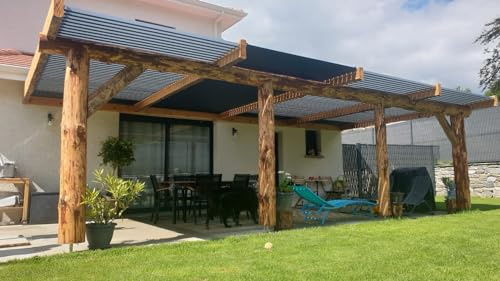 SAM KIT Pack Lames Aluminium 20mm pour pergola bioclimatique, persienne, carport, tonnelle et Autres aménagements extérieurs, Gris