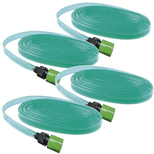Royal Gardineer 4er-Set Schlauch-Regner zur Garten-Bewässerung, flach, 15 m