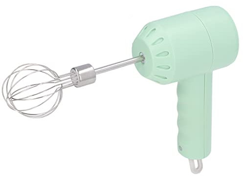 Electric Cordless Hand Mixer Powerful 3 Speed Kitchen Whisk for Baking Green, USB Charging Interface