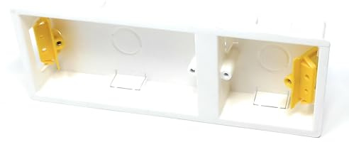 Scatola a 3 bande (2 1) in cartongesso con rivestimento a secco, scatola di pattress con alette regolabili 35 mm, per frontalino (1)
