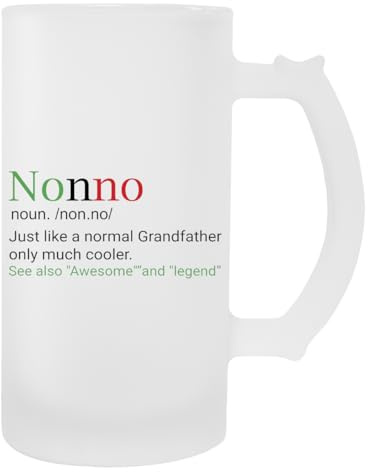 Funny Nonno Italian Transparent Beer Mug With Handle