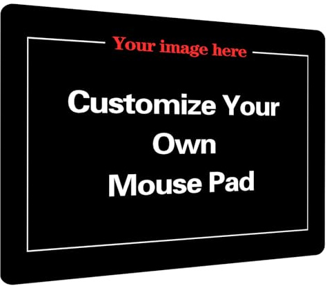 Personalisiert Anpassen Großes Gaming-Mauspad 25 cm * 30 cm Angepasst Computertastatur-Mausmatte rutschfeste Mousepad-Gummibasis und genähte Kanten für Spieler, Büro, Arbeitszimmer Anpassbar Mauspad
