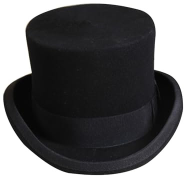 Ralondbey Hut für Damen und Herren, Vintage-Stil, Panama-Hut, Schleife, Gürtel, Wolle, Fedora-Hut, Größen S-XL, Herrenhut mit breiter Krempe, Schwarz , 60 cm