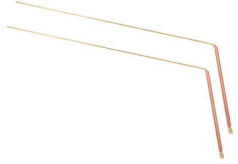 CLISPEED 2pièces Baguettes De Sourcier Cuivre pour Radiesthésie Détecteurs Légers pour Recherche Eau Métaux