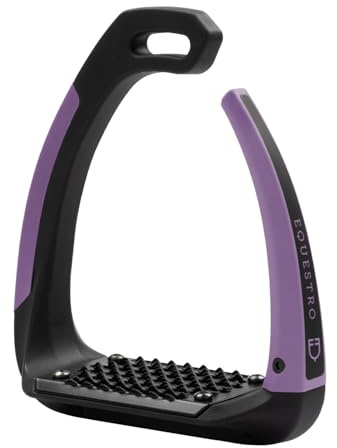 EQUESTRO Staffe di Sicurezza Supernova, Braccetto in Silicone, Colore Viola Dalia