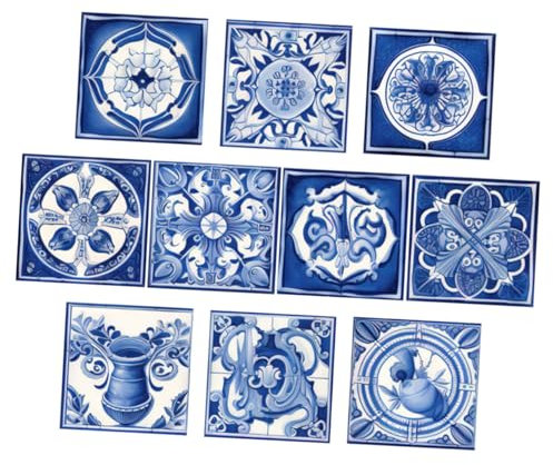 Dalles de Sol Adhésives Motif Marocain Pvc, Lot de 10 Pièces