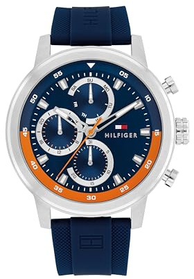 Tommy Hilfiger Multi Zifferblatt Quarz Uhr für Herren mit Edelstahlarmband oder Silikonarmband