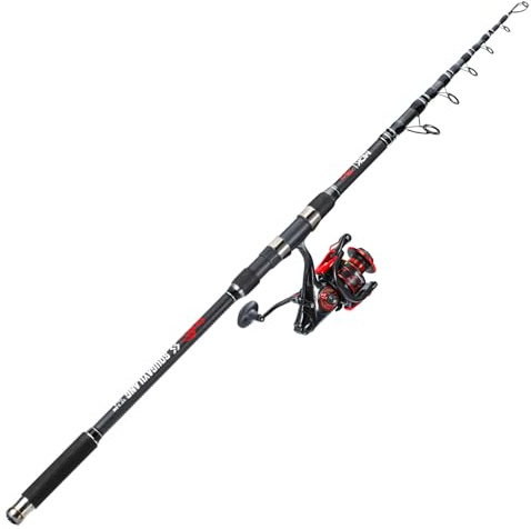 Sougayilang Set di canna da pesca e mulinello per pesca alla carpa, telescopica, 4,7:1, potente mulinello per pesca alla carpa, 3,6 m/3,9 m/4,2 M-42