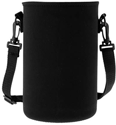 Fenteer Isolierte Neopren Wasserflasche Halter Beutel Etui Abdeckung Justierbar, 64oz