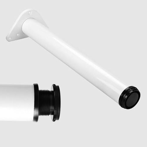 GLMGBP Möbelbeine aus Metall, verstellbar, industrielle Tischbeine, Aluminium, für Bürotische, Barmöbelfüße, Möbelbeine für das Homeoffice, weiß/schwarz, 80 cm (31,5 Zoll), modernes Design