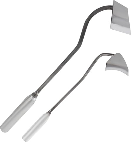 Yardenfun Houe de Jardinage Portable en Acier 2Pcs Outils de Désherbage pour Jardinage à Main pour Creuser et Désherber