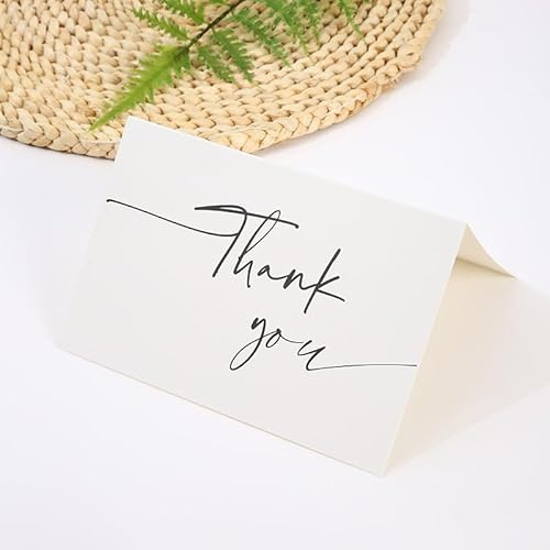 Rqker 20 Packs Thank You Cards & Envelopes & Stickers, 6x 4 Thank You Minimal Pattern Thanks Cards Thanksgiving Simple Minimalism Greeting Cards 1x20