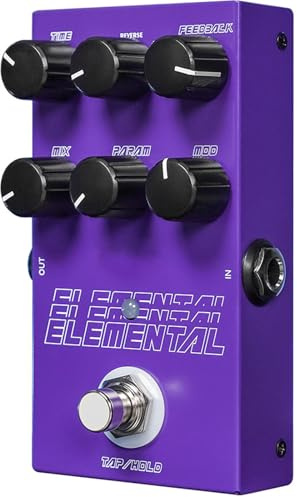 Pedales de efectos de guitarra eléctrica, pedal de retardo digital, 9 diferentes efectos de guitarra de retardo, accesorio de pedal de efectos eléctricos digitales, tipo único