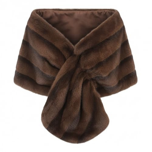 MAPIMANIA - Fourrure Synthétique Pour Femme de Très Haute Qualité, Étole Élégante en Fausse Fourrure, Manteau Court d’Hiver Chaud et Doux pour Cérémonie
