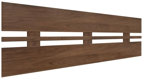 DHOME Cabecero de Madera reciclada DM Horizontal Ancho Cama Palets Herrajes incluidos (135x46 Horizontal Ancho, Nogal)