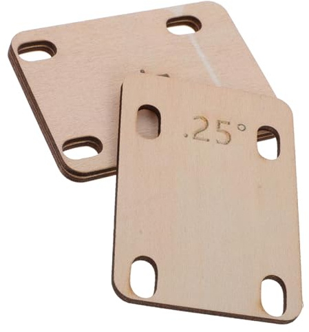 Gitarrenhals Unterlegscheibe 3 Stück für Bass und Gitarre | Holz, Schnelle Montage und Demontage, Präzise Anpassung, Khaki, Formstabil für Musiker