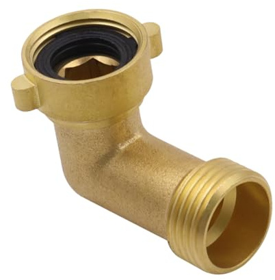 NUOBESTY Adattatore Rapido Girevole Guarnizione in Gomma 3/4 Pollici in Ottone 90° Connettore Portatile Senza Perdite per Tubo Flessibile da Giardino per Irrigazione