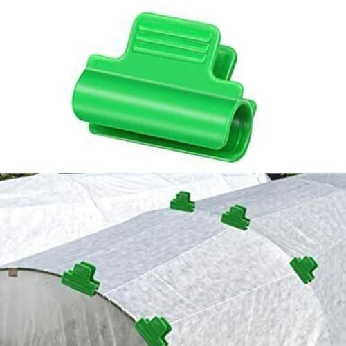 Set di 4050 morsetti per serra da giardino per coperture e reti in plastica, antiscivolo e facili da usare, compatibili con tubi da 7/8 mm e 19/20 mm (50 pezzi da 8 mm)