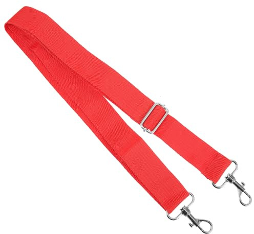 Toddmomy Verstellbarer Snare Drum Gurt aus Rotem Polyester mit Metallhaken Robuster Tragegurt für Marsch und Schlaginstrumente für Paraden und Proben