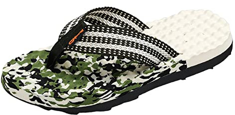 Generico Infradito Uomo Mimetico Cinghia Tessile Strisce Sandali Estivi Suola Multistrato Ondulata Infradini Ammortizzata Antiscivolo Casa Spiaggia Outdoor Sandali
