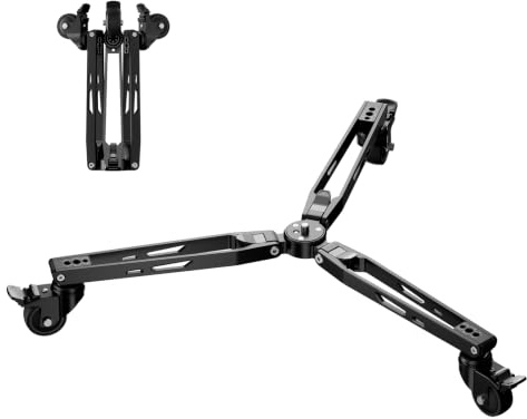 COMAN Base Mobile per Monopiede Dotata Girevoli a 360° una 3/8 di Pollice | Base Mobile per Monopiede Compatibile con Monopiedi per Diverse Fotocamere e Videocamere, Supporta un Carico Massimo di 30kg