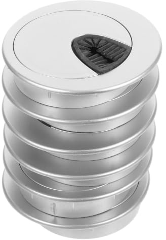 NIYANGLE 6 Piezas de Pasacables de Pared Redondos para Escritorio, Tapas de Abs y Nylon Resistentes, Diseño Simple para Organizar Cables en Mesas de Oficina
